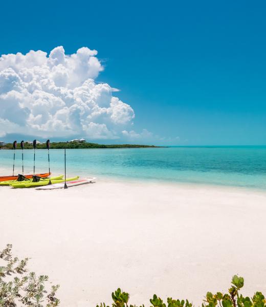 Located on the southeastern edge of Providenciales, Beach Enclave Long Bay is a dream-come-true location for kiteboarders and watersports aficionados. This stunning, white-sand beach stretches more than three miles long and ranks amongst the best. Its shallow depths lead off for a long distance from theshore, making it ideal for families with...