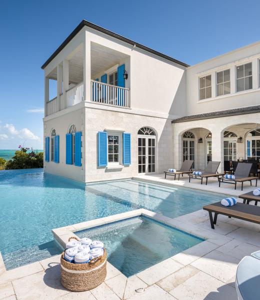 Villa Azzurra is a Turks and Caicos luxury villa rental with a gorgeous design that evokes Caribbean laid back elegance. This Turks and Caicos villa was completed in 2019 and is located in Grace Bay on a pristine and tranquil stretch of beach in beautiful Turtle Cove. There are restaurants and activities just a short walk down the beach. Villa...